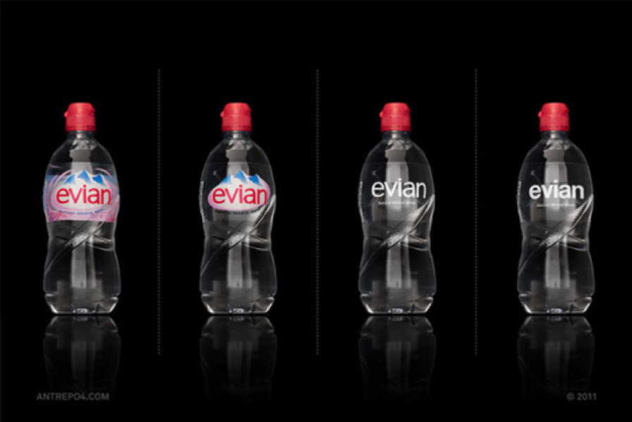 Packaging bouteilles Evian